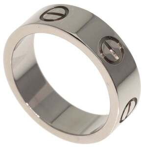 CARTIER 18k Silver Love Ring #50